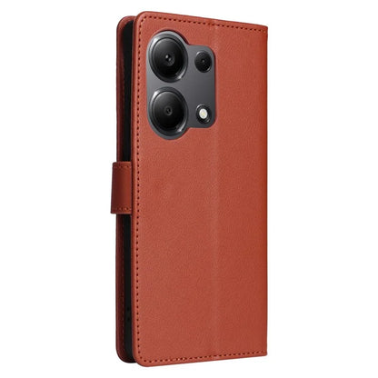 For Xiaomi Redmi Note 13 Pro 4G / Poco M6 Pro 4G Leather Case Card Slots Phone Stand Cover