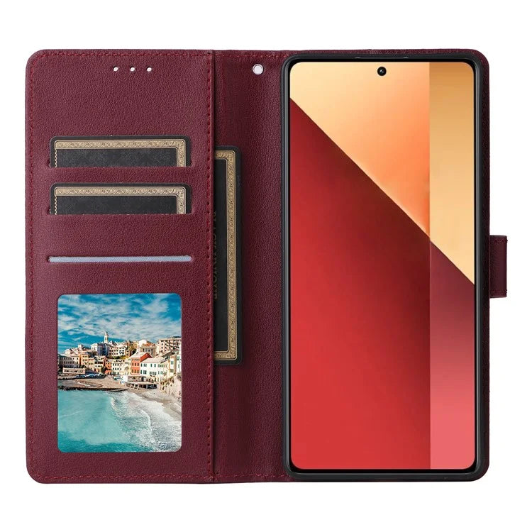 For Xiaomi Redmi Note 13 Pro 4G / Poco M6 Pro 4G Leather Case Card Slots Phone Stand Cover