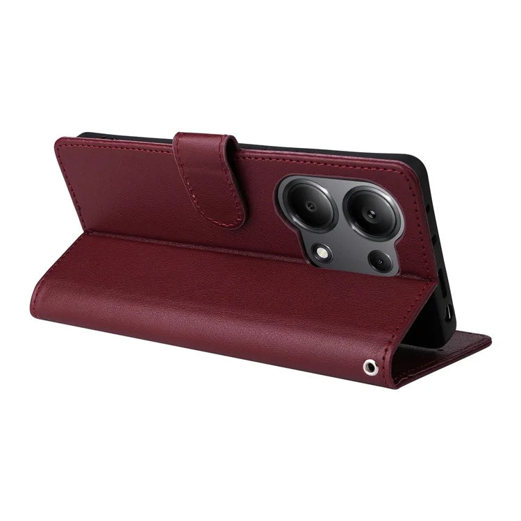 For Xiaomi Redmi Note 13 Pro 4G / Poco M6 Pro 4G Leather Case Card Slots Phone Stand Cover
