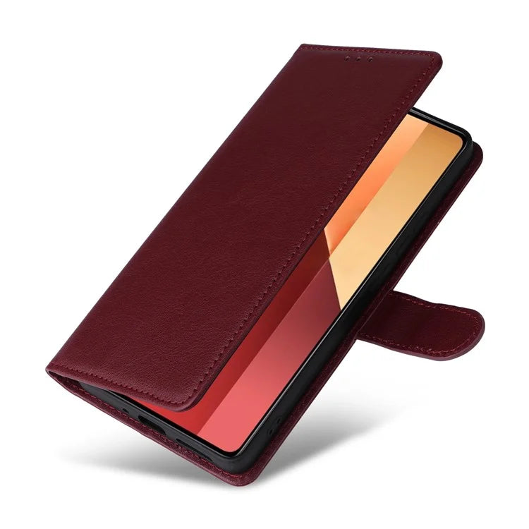 For Xiaomi Redmi Note 13 Pro 4G / Poco M6 Pro 4G Leather Case Card Slots Phone Stand Cover