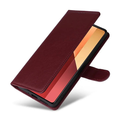 For Xiaomi Redmi Note 13 Pro 4G / Poco M6 Pro 4G Leather Case Card Slots Phone Stand Cover