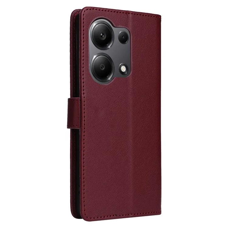 For Xiaomi Redmi Note 13 Pro 4G / Poco M6 Pro 4G Leather Case Card Slots Phone Stand Cover