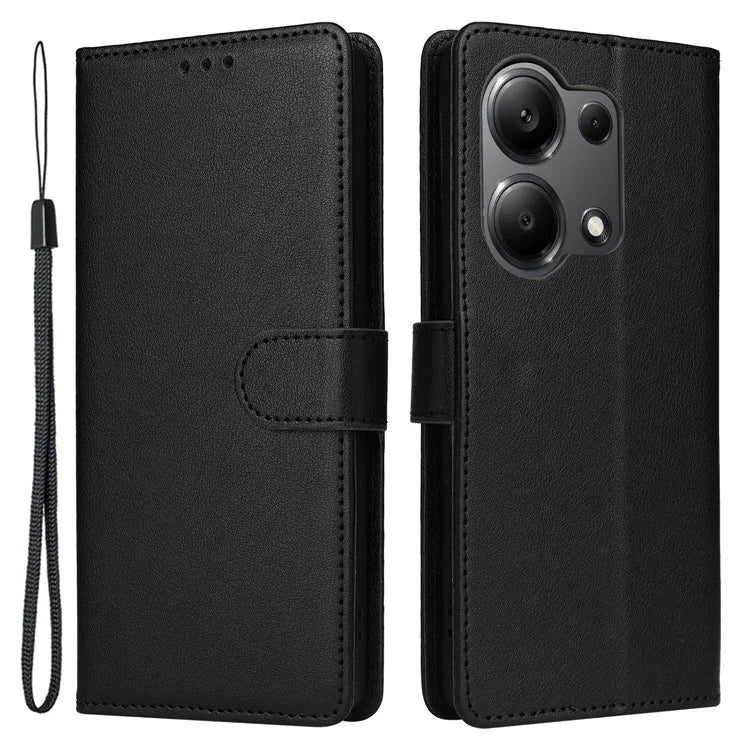 For Xiaomi Redmi Note 13 Pro 4G / Poco M6 Pro 4G Leather Case Card Slots Phone Stand Cover