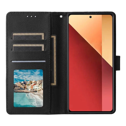 For Xiaomi Redmi Note 13 Pro 4G / Poco M6 Pro 4G Leather Case Card Slots Phone Stand Cover