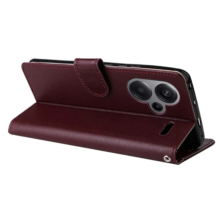 For Xiaomi Redmi Note 13 Pro+ 5G Case PU Leather Stand Phone Cover with 3 Card Slots