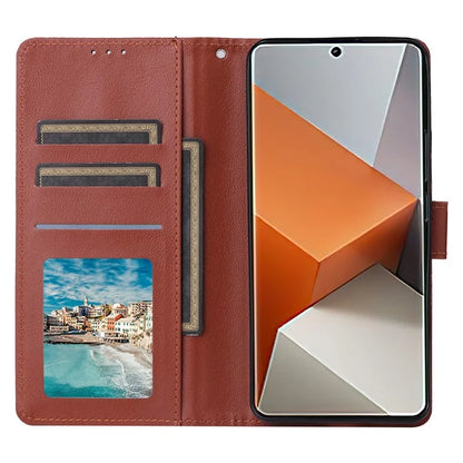 For Xiaomi Redmi Note 13 Pro+ 5G Case PU Leather Stand Phone Cover with 3 Card Slots