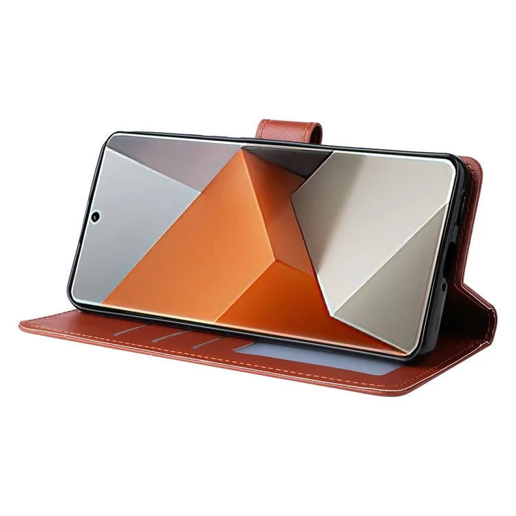 For Xiaomi Redmi Note 13 Pro+ 5G Case PU Leather Stand Phone Cover with 3 Card Slots