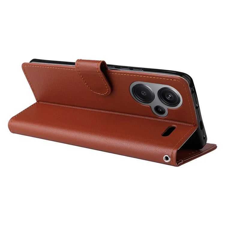 For Xiaomi Redmi Note 13 Pro+ 5G Case PU Leather Stand Phone Cover with 3 Card Slots