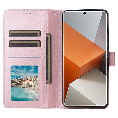 For Xiaomi Redmi Note 13 Pro+ 5G Case PU Leather Stand Phone Cover with 3 Card Slots
