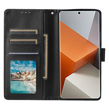 For Xiaomi Redmi Note 13 Pro+ 5G Case PU Leather Stand Phone Cover with 3 Card Slots