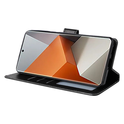For Xiaomi Redmi Note 13 Pro+ 5G Case PU Leather Stand Phone Cover with 3 Card Slots