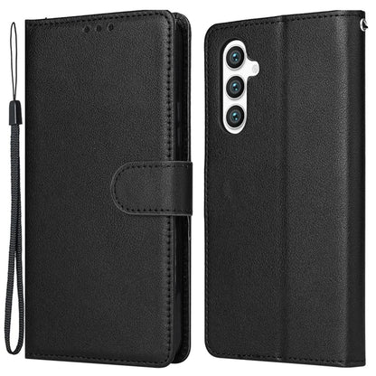 For Samsung Galaxy S24+ Case with Hand Strap PU Leather Phone Cover with Wallet