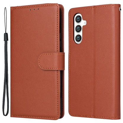 For Samsung Galaxy S24+ Case with Hand Strap PU Leather Phone Cover with Wallet