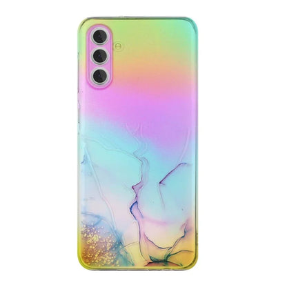 For Samsung Galaxy A35 5G Case Colorful Laser Marble Pattern TPU Phone Cover