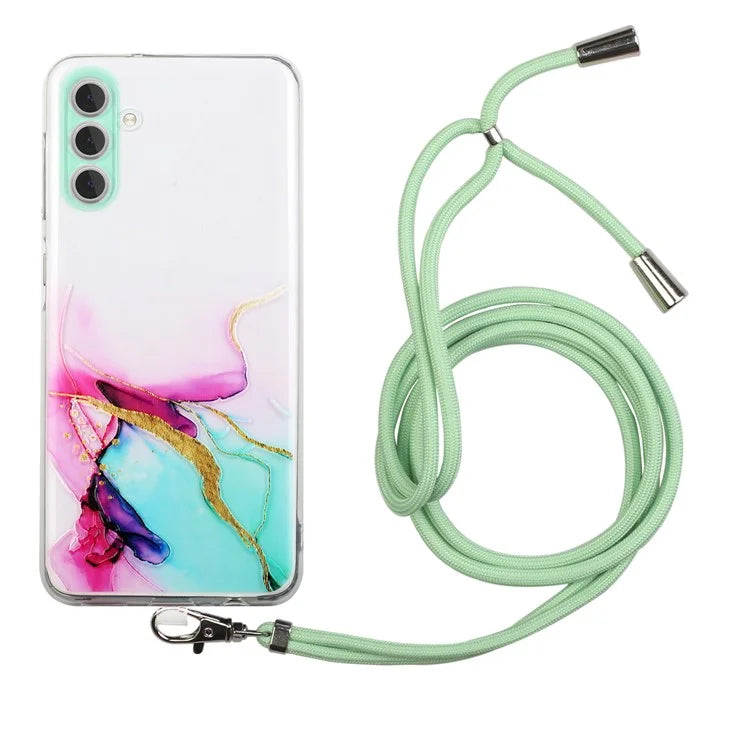 For Samsung Galaxy A55 5G Case Embossment Marble Pattern Soft TPU Shockproof Phone Cover