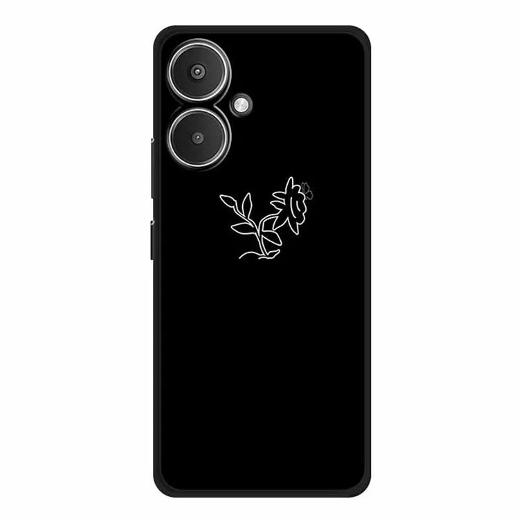 For Xiaomi Redmi 13C 5G / Redmi 13R 5G Case TPU Linear Pattern Printing Back Phone Cover