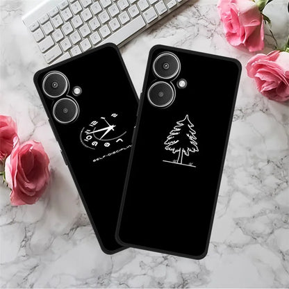 For Xiaomi Redmi 13C 5G / Redmi 13R 5G Case TPU Linear Pattern Printing Back Phone Cover
