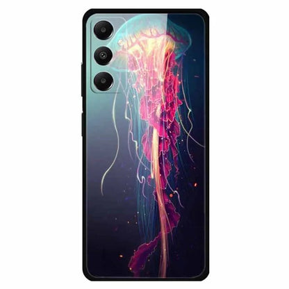For Samsung Galaxy A05s 4G Case PC+Tempered Glass+TPU Pattern Printing Phone Cover