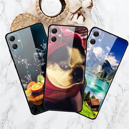 For Samsung Galaxy A05 4G Case PC+TPU+Tempered Glass Drop-proof Phone Protector