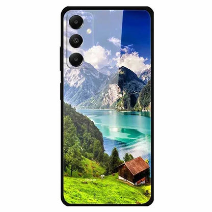 For Samsung Galaxy A05s 4G Cell Phone Cases PC+TPU+Tempered Glass Anti-fall Shell