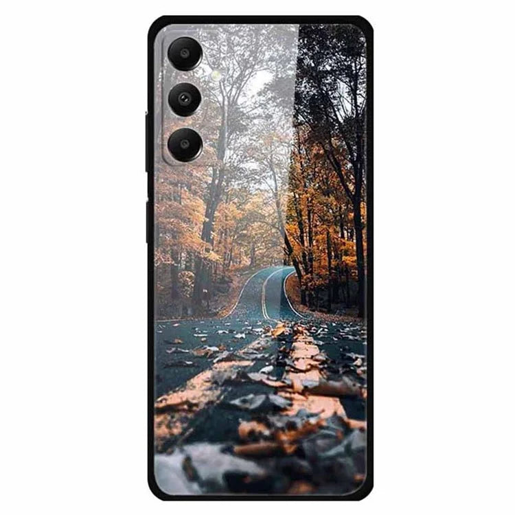 For Samsung Galaxy A05s 4G Cell Phone Cases PC+TPU+Tempered Glass Anti-fall Shell