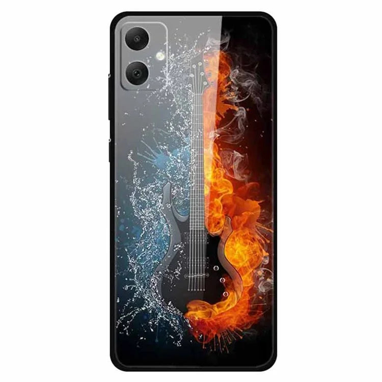 For Samsung Galaxy A05 4G Case PC+Tempered Glass+TPU Bump Proof Phone Cover