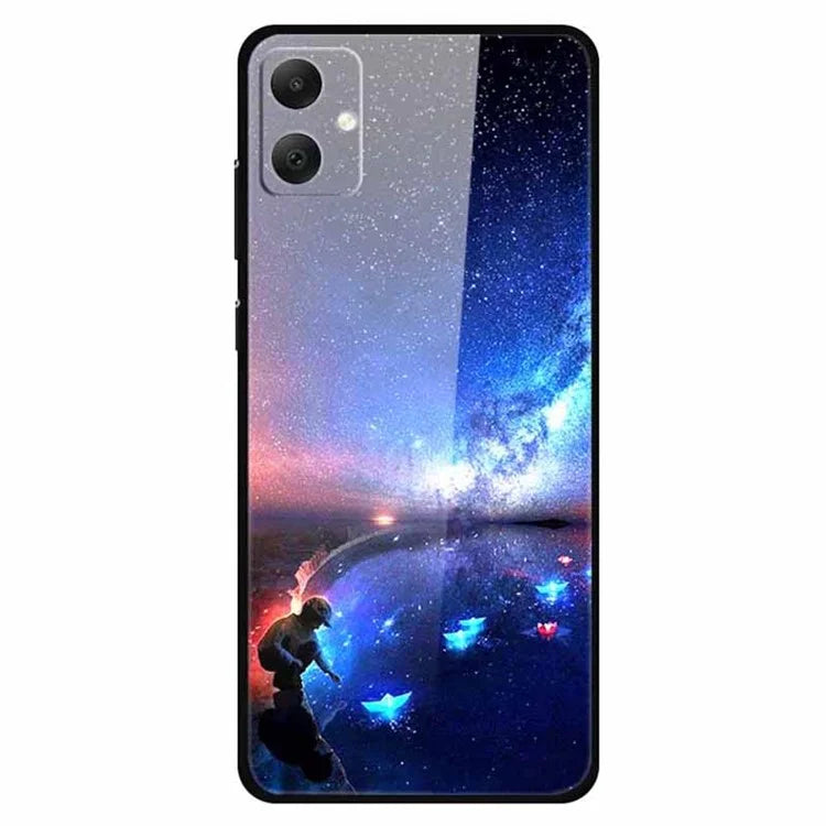 For Samsung Galaxy A05 4G Case PC+Tempered Glass+TPU Bump Proof Phone Cover