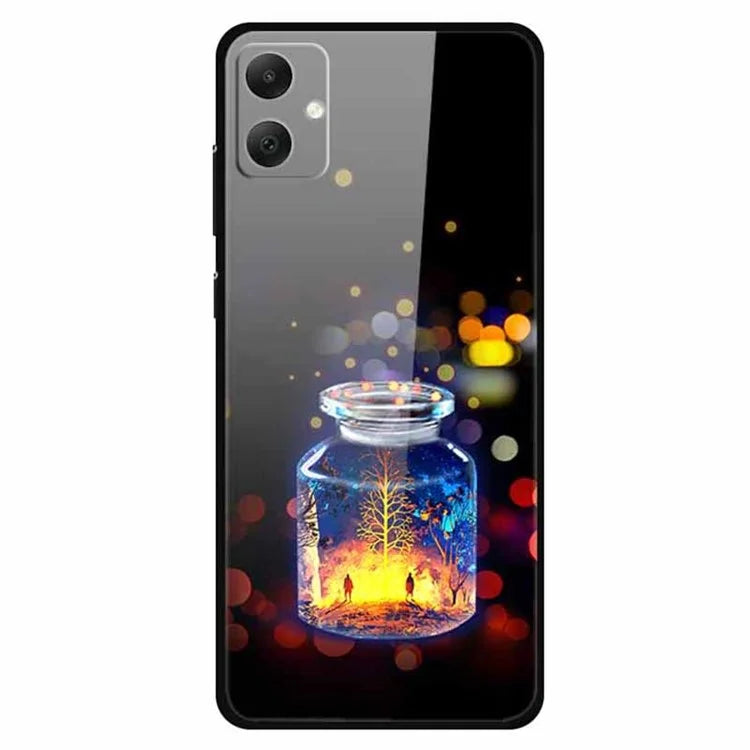 For Samsung Galaxy A05 4G Case PC+Tempered Glass+TPU Bump Proof Phone Cover