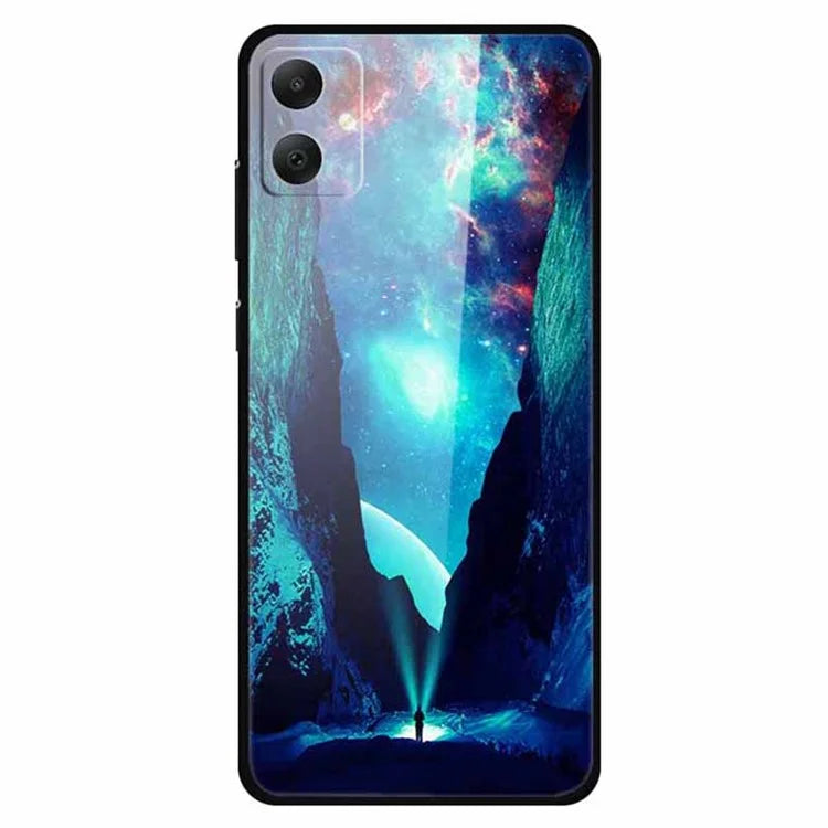 For Samsung Galaxy A05 4G Case PC+Tempered Glass+TPU Bump Proof Phone Cover