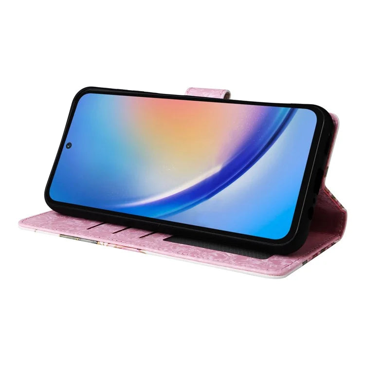 For Samsung Galaxy A35 5G Leather Case RFID Blocking Card Slots Phone Cover