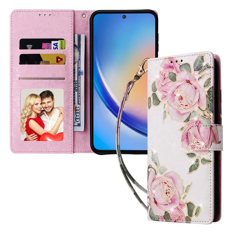 For Samsung Galaxy A35 5G Leather Case RFID Blocking Card Slots Phone Cover