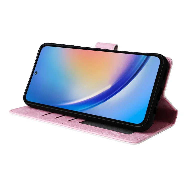 For Samsung Galaxy A35 5G Leather Case RFID Blocking Card Slots Phone Cover