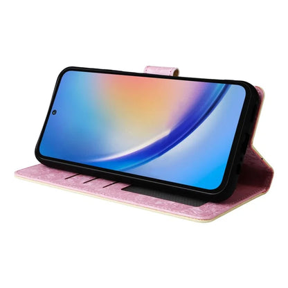 For Samsung Galaxy A35 5G Leather Case RFID Blocking Card Slots Phone Cover