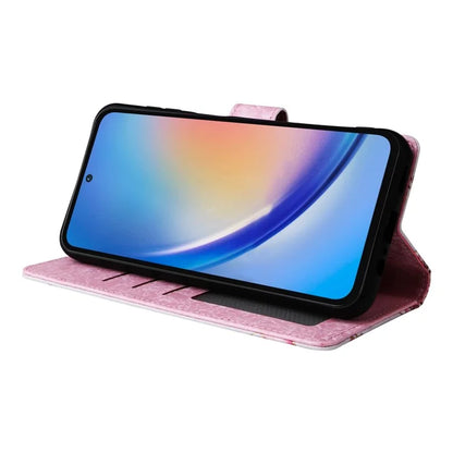 For Samsung Galaxy A35 5G Leather Case RFID Blocking Card Slots Phone Cover