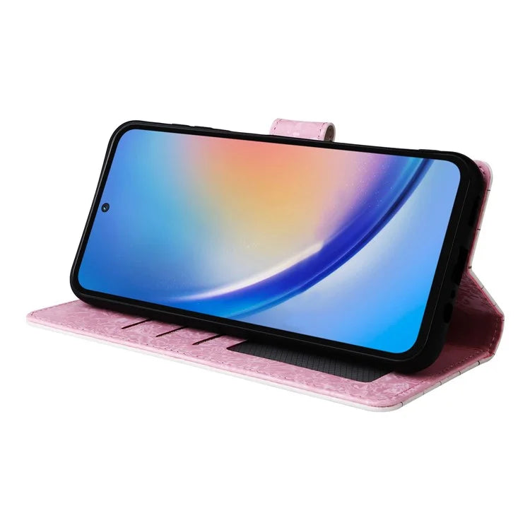 For Samsung Galaxy A35 5G Leather Case RFID Blocking Card Slots Phone Cover