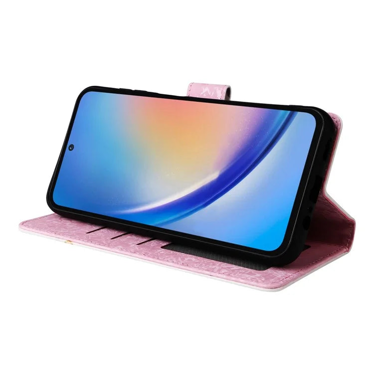 For Samsung Galaxy A35 5G Leather Case RFID Blocking Card Slots Phone Cover