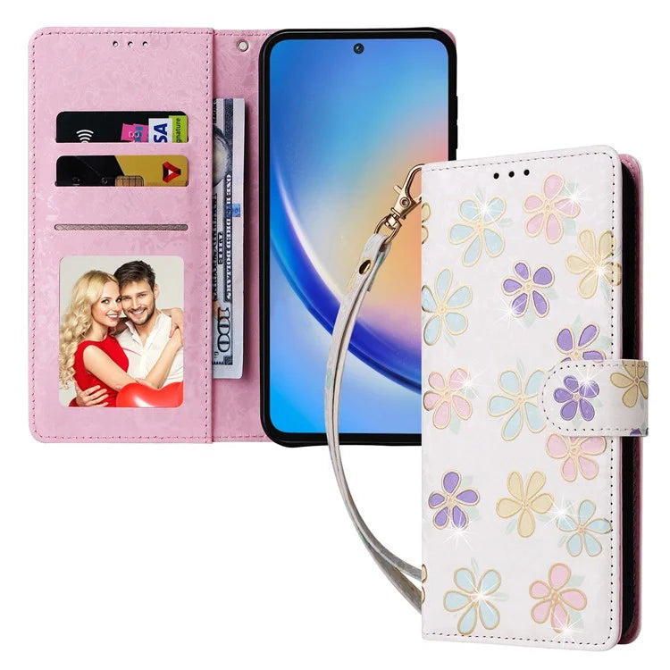 For Samsung Galaxy A35 5G Leather Case RFID Blocking Card Slots Phone Cover
