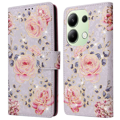 For Xiaomi Redmi Note 13 4G Case Lacquered Leather Cover with RFID Blocking Card Slots