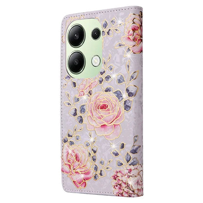For Xiaomi Redmi Note 13 4G Case Lacquered Leather Cover with RFID Blocking Card Slots
