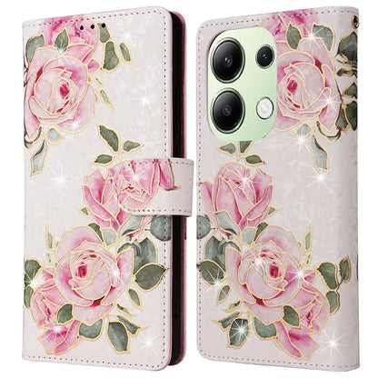 For Xiaomi Redmi Note 13 4G Case Lacquered Leather Cover with RFID Blocking Card Slots