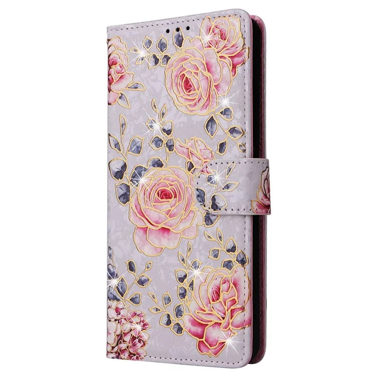 For Xiaomi Redmi Note 13 5G Wallet Case RFID Blocking Lacquered Leather Cover