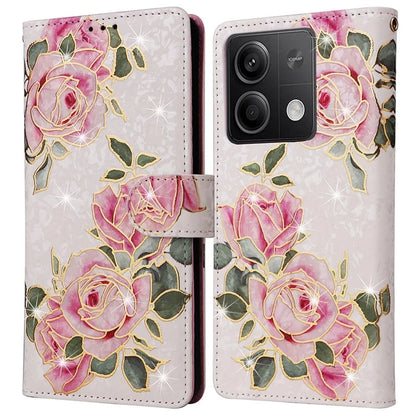 For Xiaomi Redmi Note 13 5G Wallet Case RFID Blocking Lacquered Leather Cover