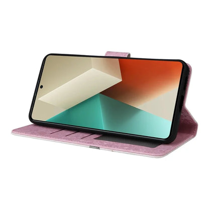 For Xiaomi Redmi Note 13 5G Wallet Case RFID Blocking Lacquered Leather Cover
