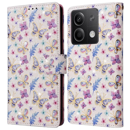 For Xiaomi Redmi Note 13 5G Wallet Case RFID Blocking Lacquered Leather Cover