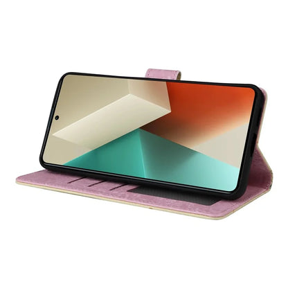 For Xiaomi Redmi Note 13 5G Wallet Case RFID Blocking Lacquered Leather Cover