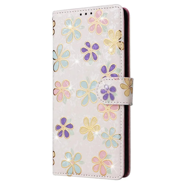 For Xiaomi Redmi Note 13 Pro 5G / Poco X6 5G Case Lacquered Flower Leather Wallet Phone Cover