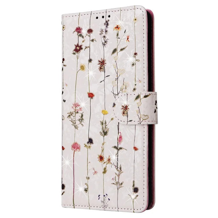 For Xiaomi Redmi Note 13 Pro 5G / Poco X6 5G Case Lacquered Flower Leather Wallet Phone Cover