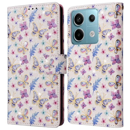 For Xiaomi Redmi Note 13 Pro 5G / Poco X6 5G Case Lacquered Flower Leather Wallet Phone Cover