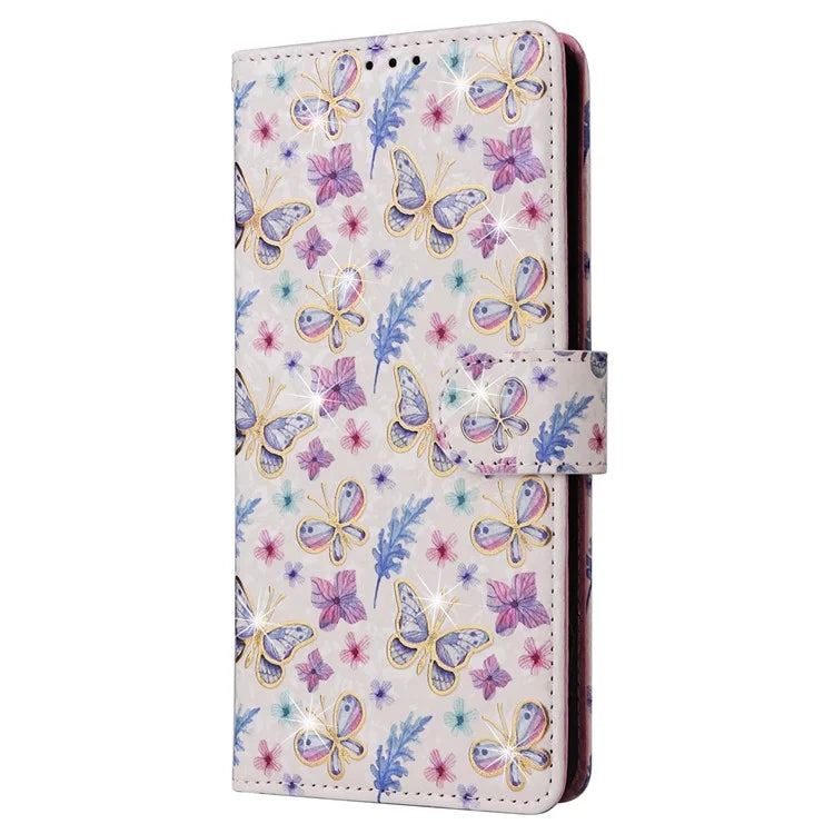 For Xiaomi Redmi Note 13 Pro 5G / Poco X6 5G Case Lacquered Flower Leather Wallet Phone Cover
