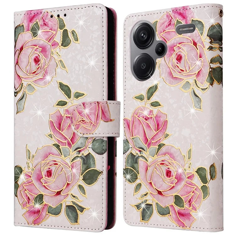For Xiaomi Redmi Note 13 Pro+ 5G Case Leather Lacquered Phone Cover RFID Blocking
